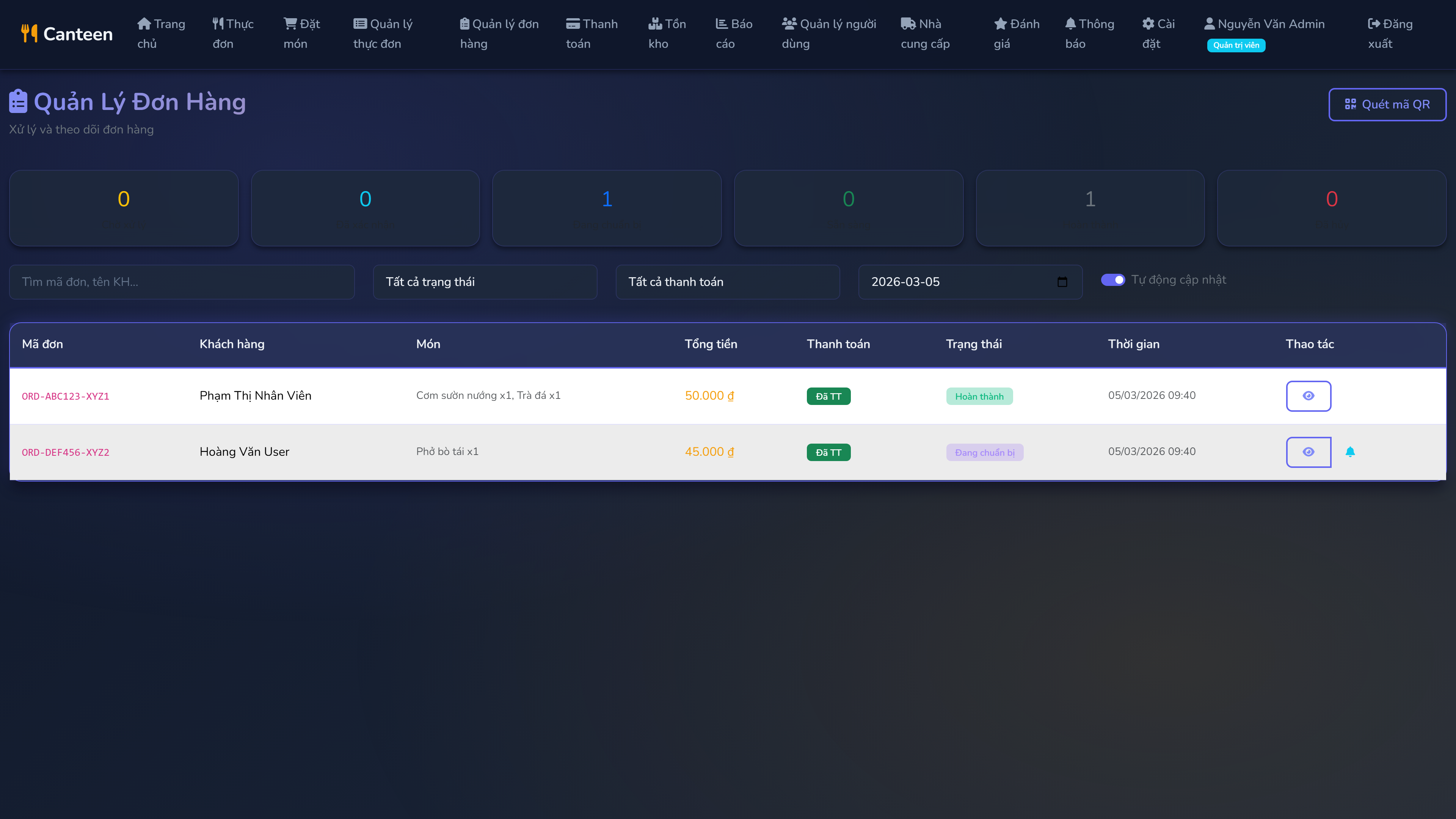 3. Ordering & Order Management