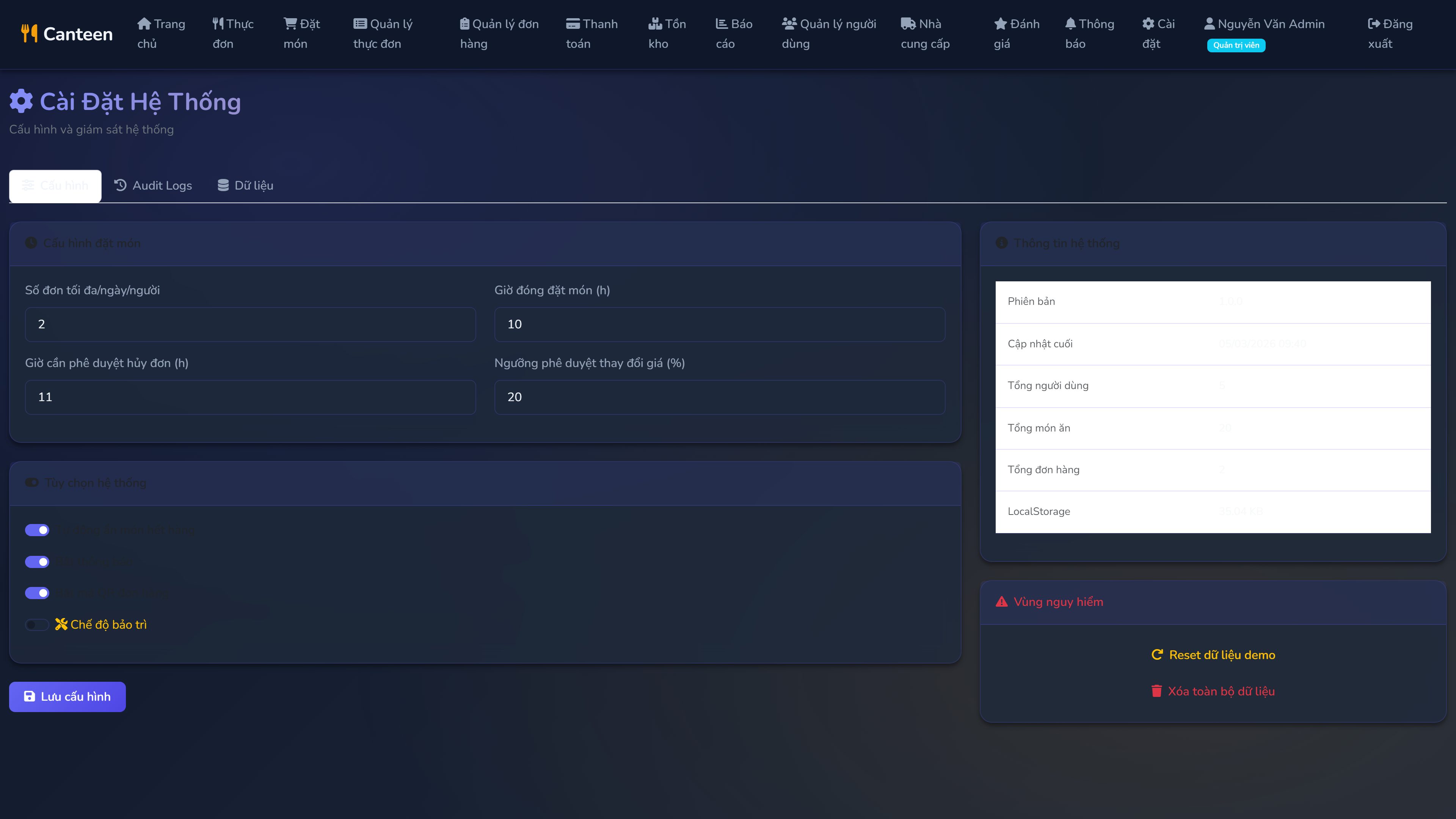 10. System Settings